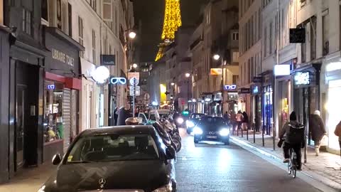 View Of Eiffel Tower At Night