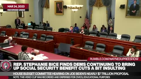 Rep. Bice Finds Biden's FY2024 Budget Insulting