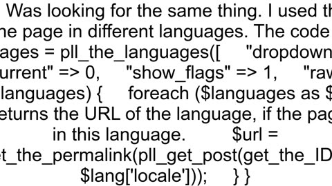 Getting page language and redirecting to same language page via polylang