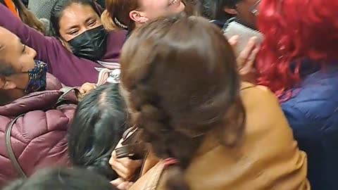 Crowded Subway in Mexico City