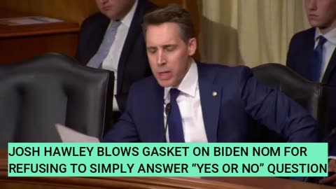 Sen. Hawley Unloads on Biden Nominee