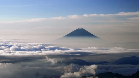 Mount Fuji Morning Clouds