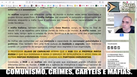 COMUNISMO, CRIMES, CARTÉIS E MÁFIAS.