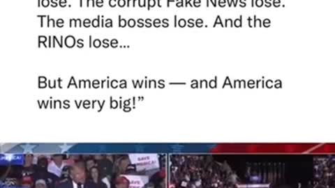 But America wins - and America wins very big!"