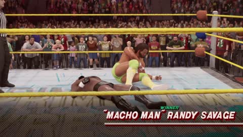 wwe 2k22 title tournament prelim match Macho Man Vs Bad News Brown