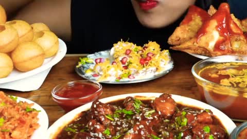 ASMR Eating Indian Street Food #Mukbang #bigbites #eatingshow #shorts