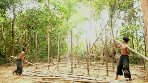 100 Days Building A House in Forest With A Swimming Pool