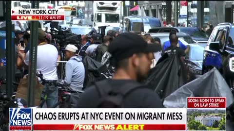 Chaos erupts at NYC event on migrant crisis