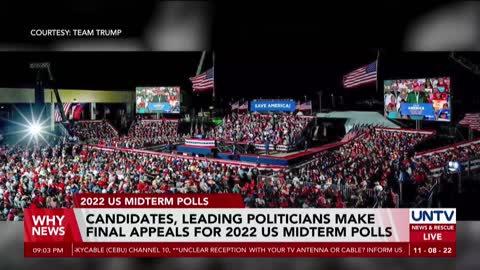 Candidates, leading politicians make final appeals for 2022 US Midterm Polls