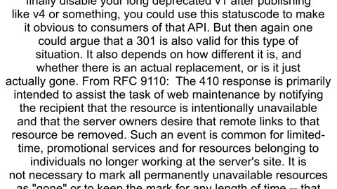 Is there any reason to use the HTTP 410 GONE status code