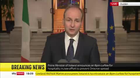 Ireland continues to Lie & scare citizen's & introducers new curfew for 8pm till the 30th of January