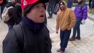 Trump Supporter Yells At Capitol Police While Protestors Are Storming Capitol