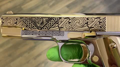 Colt 1911 Gold Engraved