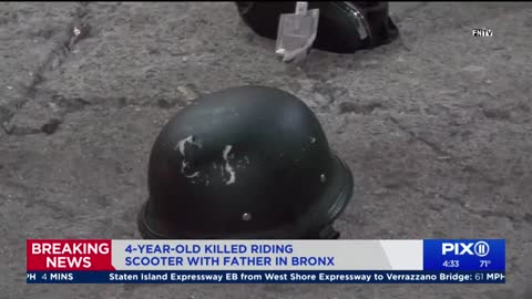 Boy, 4, killed when dad's scooter collides with car in the Bronx