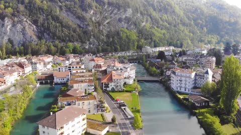 4K-UHD,Vídeo,Aéreo da SUÍÇA🇨🇭Montanhas,Lagos,Música Relaxante