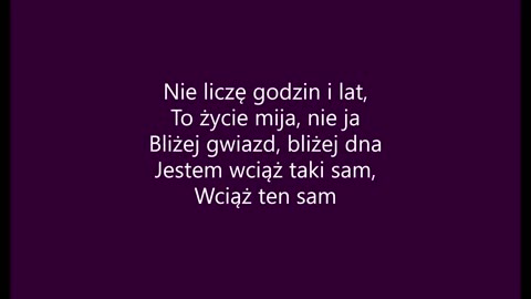 Nie licze godzin i lat (tekst)