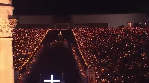 Vigil Fatima, Portugal, on the eve of the 104th Anniversary of the "Miracle of the Sun."