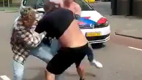 Netherlands: Watch as plain clothed 'secret police' jump on protester... *See Description*