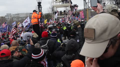 At the steps of the Capitol Building Live Footage 1/6/2021