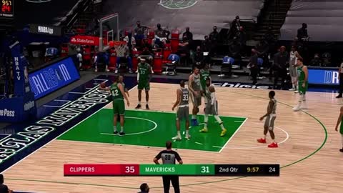 Luca doncic tries to FLIRT with the referee while arguing foul call.