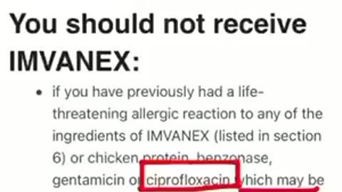 WARNING: Monkey Pox Vax Contains Most Deadly Antibiotic Ever Created "Cipro"