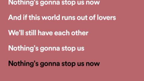 Starship - nothing gonna stop us now (lyrics)