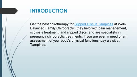 Get the best chirotherapy for Slipped Disc in Tampines