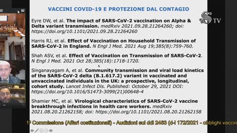 🔴 Prof. Cosentino, audito in Senato, in merito al ddl 2463: obbligo vaccinale, super green pass.