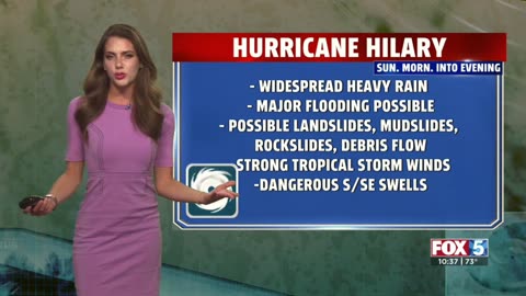 Sarah Alegre's weather forecast / Tropical Storm Hillary update (8/19/23)