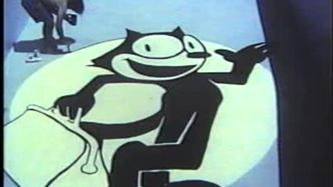 felix the cat painted in pool