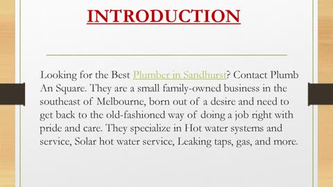 Looking for the Best Plumber in Sandhurst?