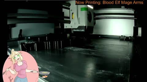 3d Printer Feed - Working on the Giant Blood Elf Model