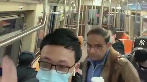 NEW YORK - Video allegedly of the Brooklyn subway shooting