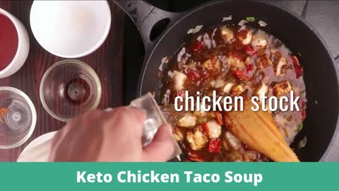 Keto Chicken Taco Soup | Keto Diet Easy Recipe