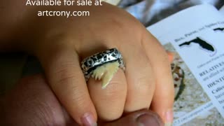 Tiger Shark Ivory Carved ring