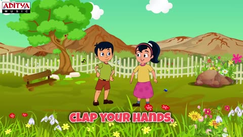 Clap Your Hands with Lyrics || Popular English Nursery Rhymes for Kids