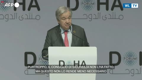 Guterres, 'a Gaza andiamo verso la catastrofe'