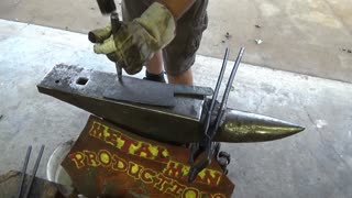 Forging a meat cleaver