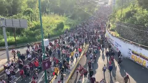 Large migrant caravan has left Tapachula, Mexico for the US Oct, 23, 2021