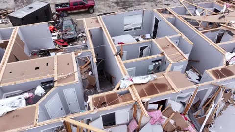 Aerial views of Clarksville, TN after the deadly tornado