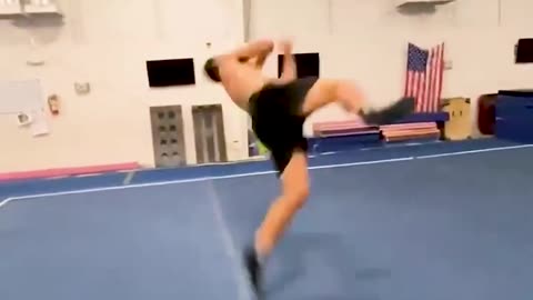 People Are Awesome - Man Executes Continuous Single Leg Backflips