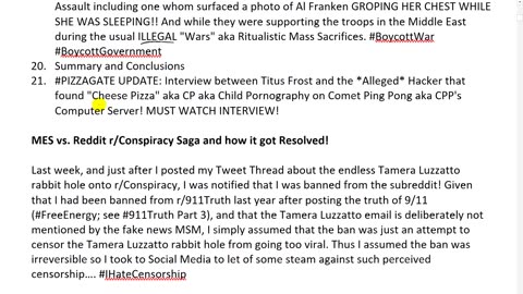 PizzaGate Part 3 MES vs. Reddit Saga Tamera Luzzatto Rabbit Hole Comet Ping Pong Hacker