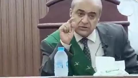 An Egyptian judge gives a lecture about the war in Gaza at the beginning of his