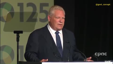 Ontario Premier Doug Ford Promoting Build Back Better.