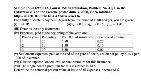 Exam LTAM exercise for September 19, 2021