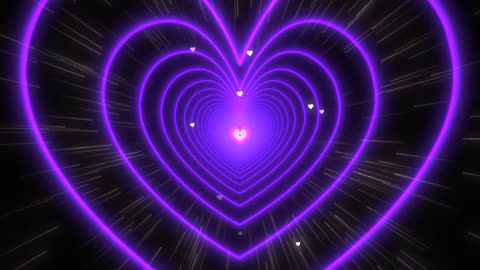 1027. Love Animation💜Purple Heart Background💜Heart Tunnel