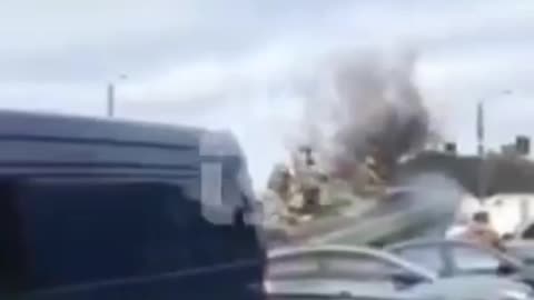 Ukrainian Military Vehicles Reportedly Crushing Civilian Cars