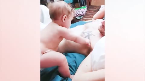 Funniest Daddy and Baby Moments | Cutest Baby Funny Videos😂😂