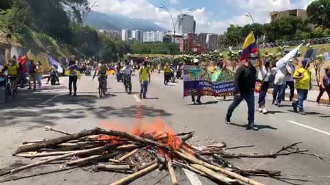 Autopista Puerta del Sol Paro Nacional 19 M