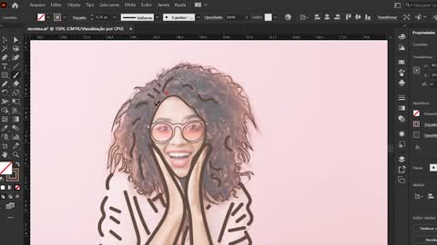 Desenhar em cima de uma imagem no illustrator